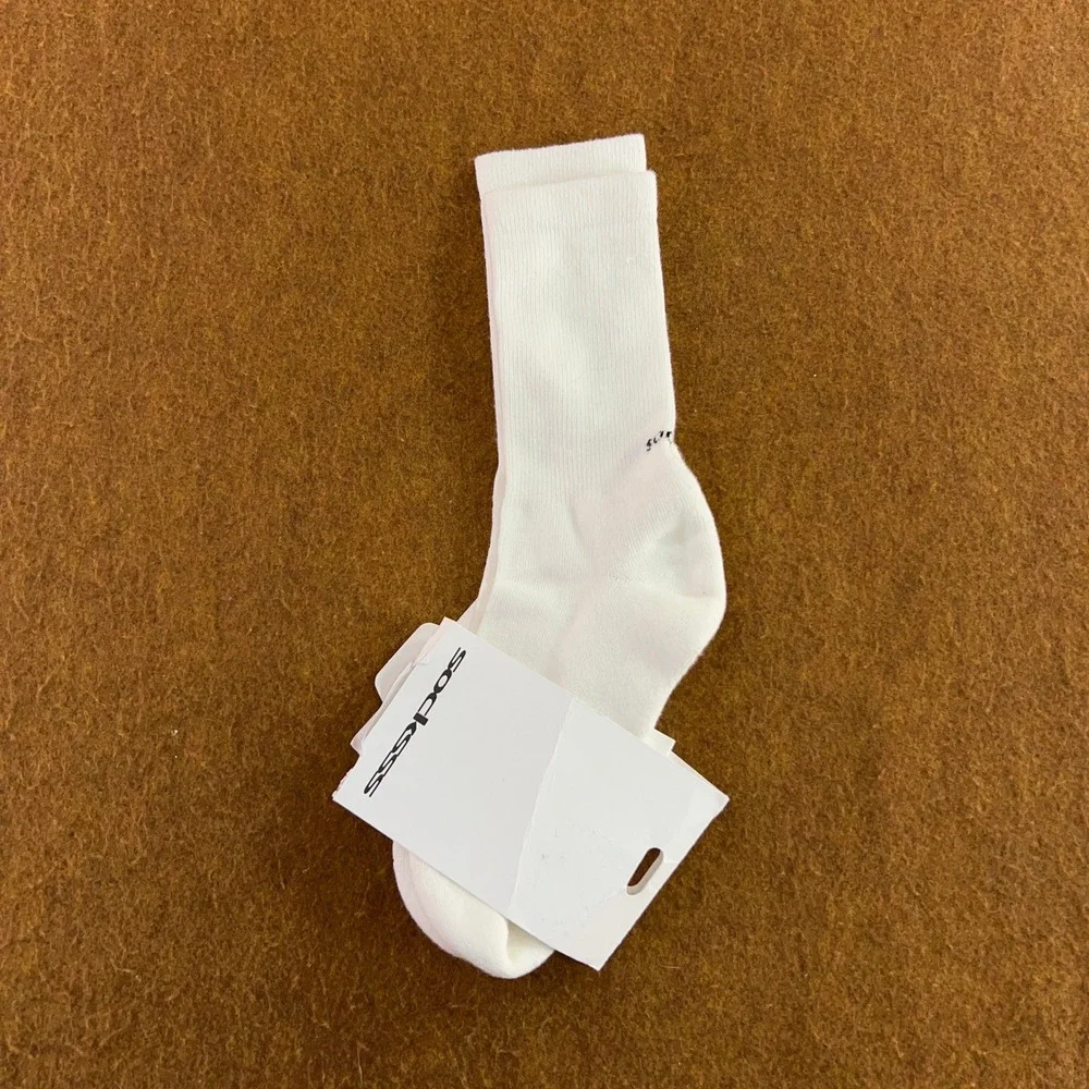 SOCKSSS Unisex One Size Snow White Original Organic Cotton Crew Socks NWT